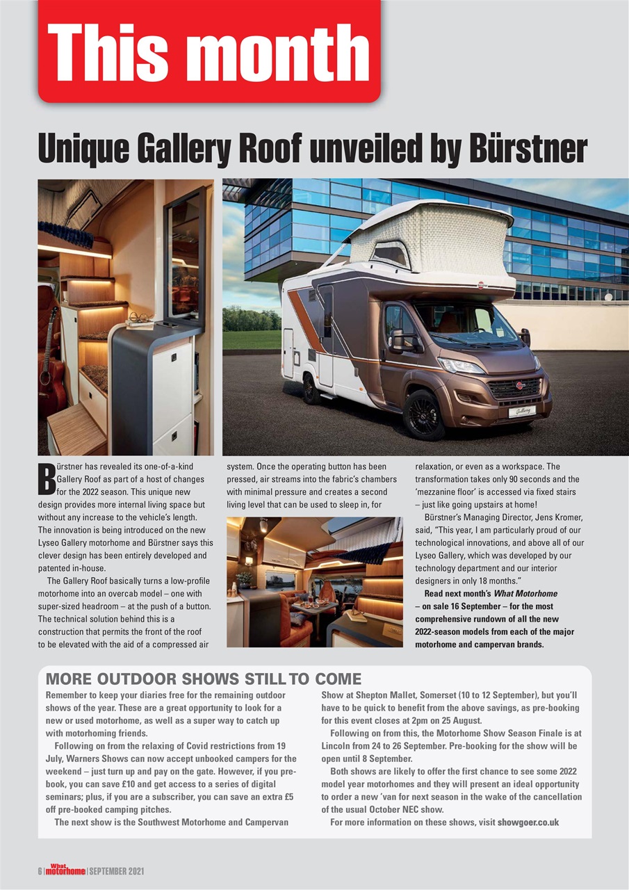 What Motorhome magazine Preview Pages