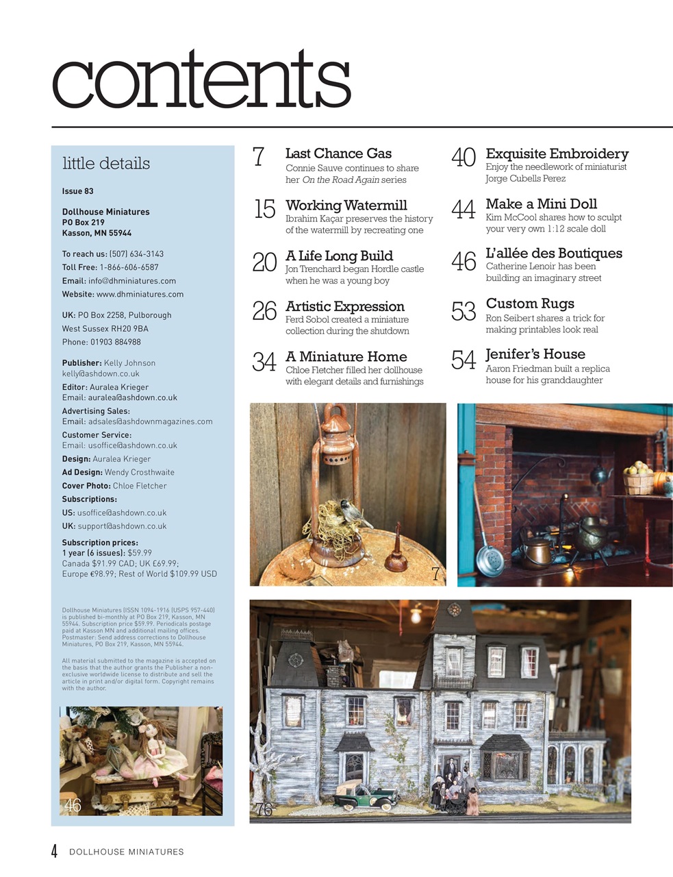 Dollhouse Miniatures Preview Pages