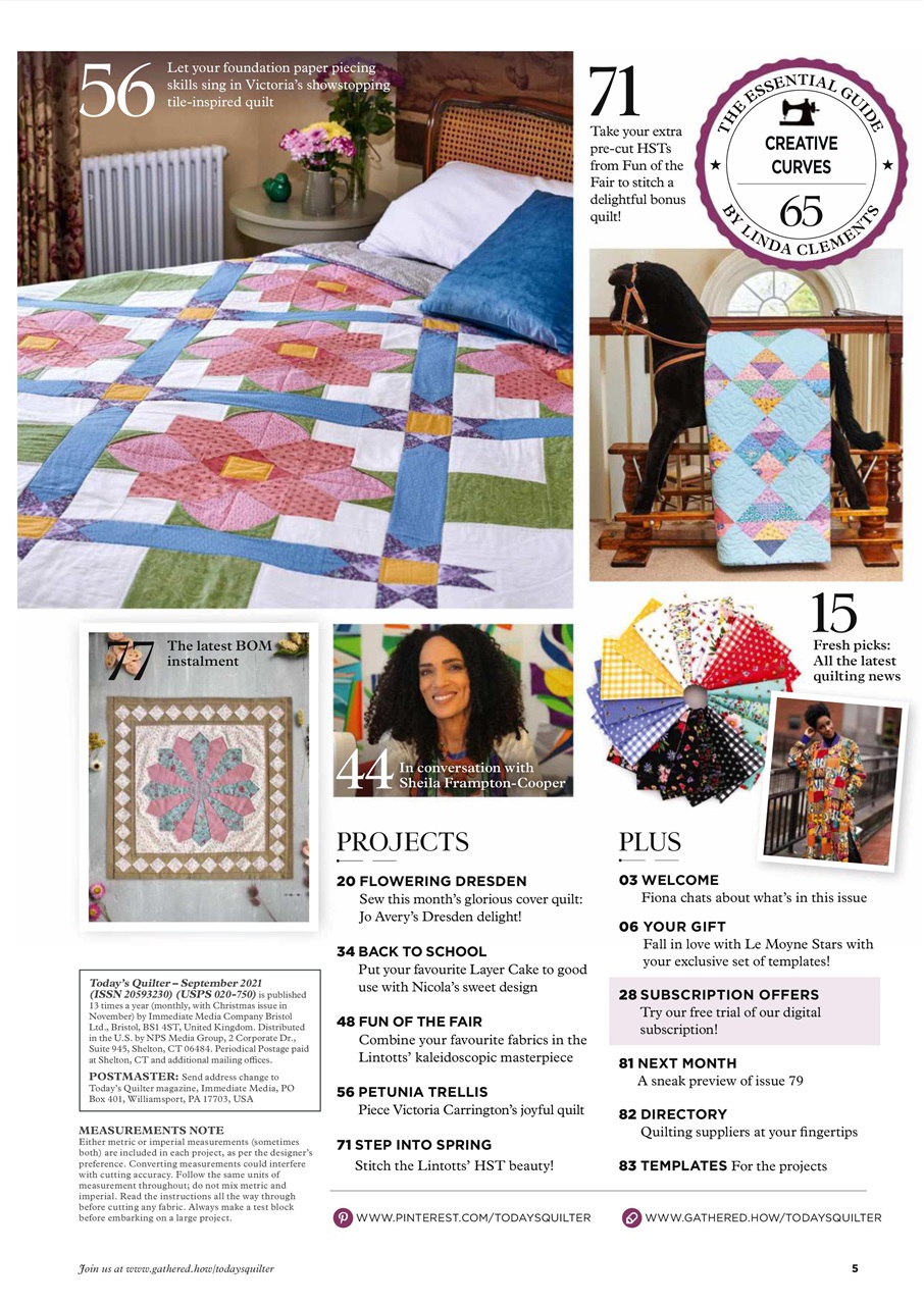 Today’s Quilter Preview Pages