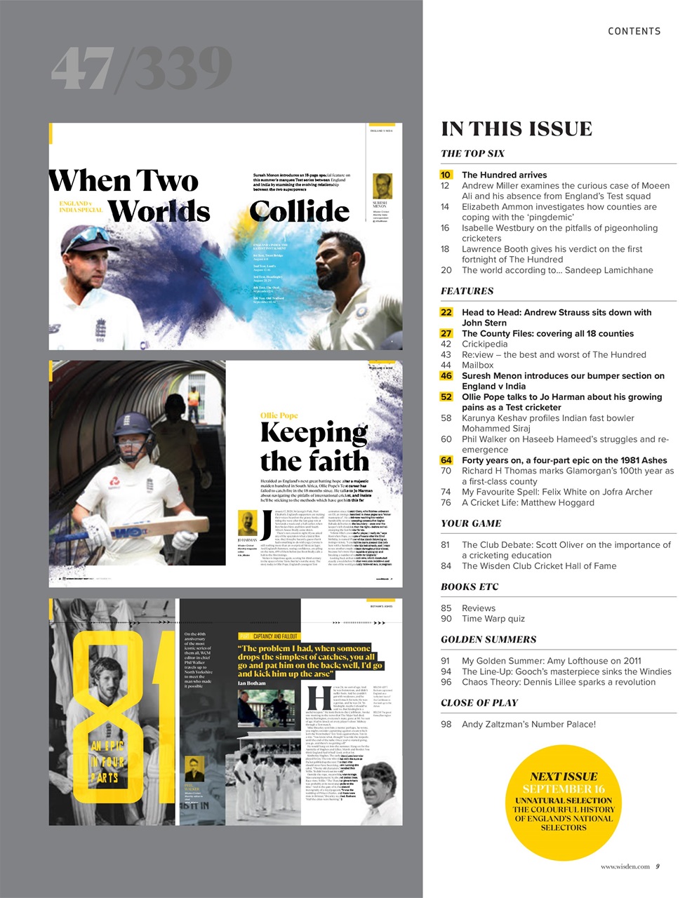 Wisden Cricket Monthly Preview Pages