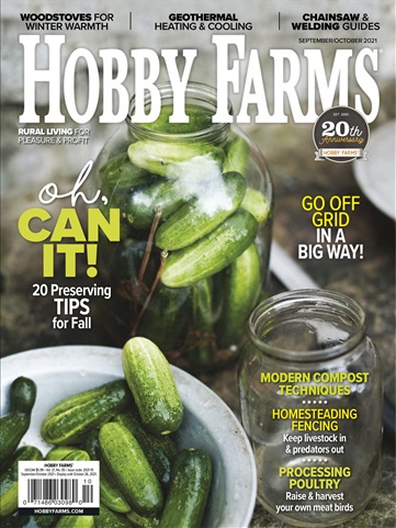 Hobby Farms Magazine issue Sept/Oct 2021