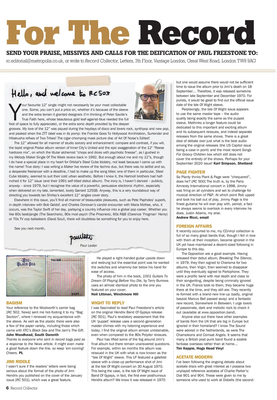 Record Collector Preview Pages