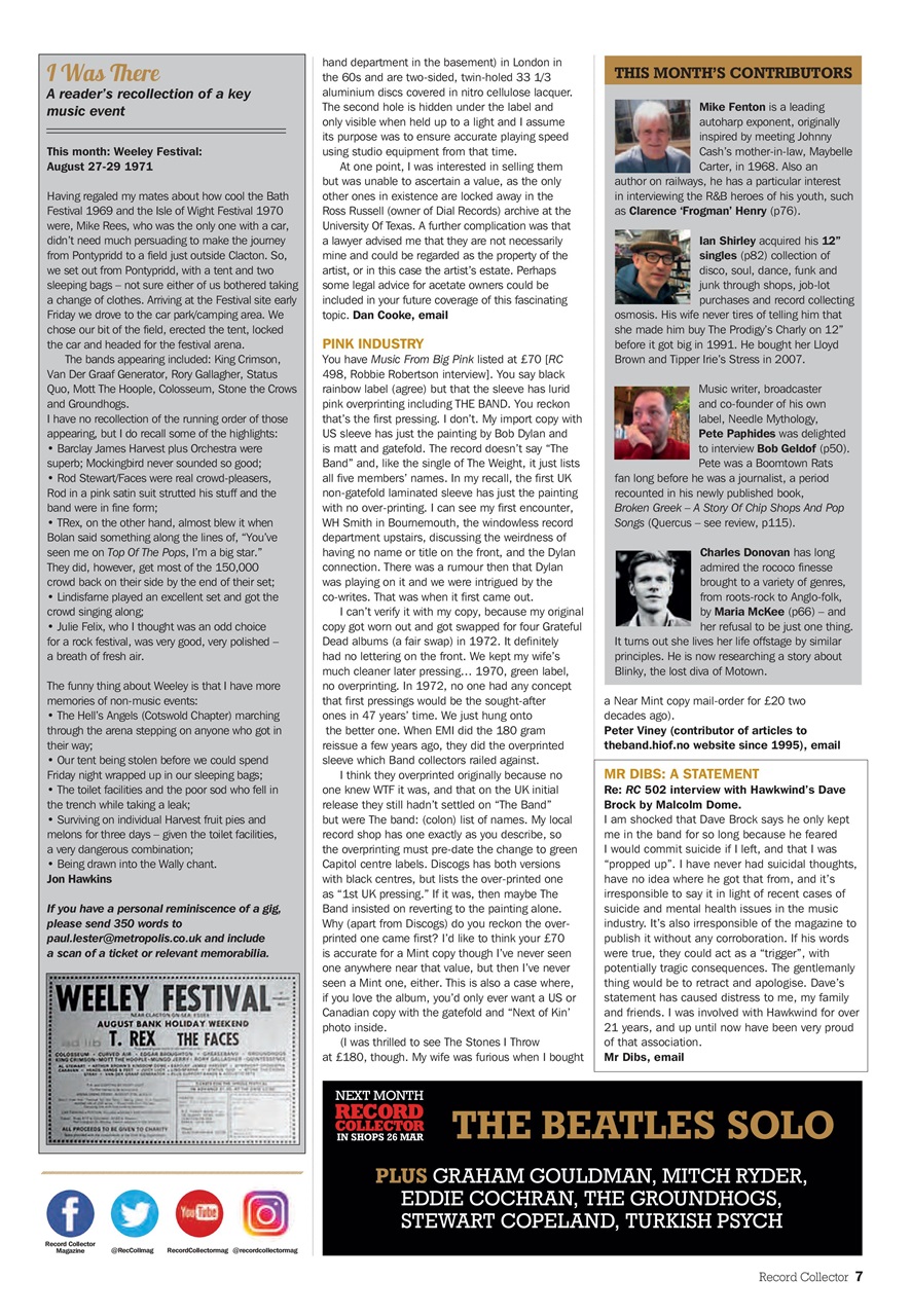 Record Collector Preview Pages