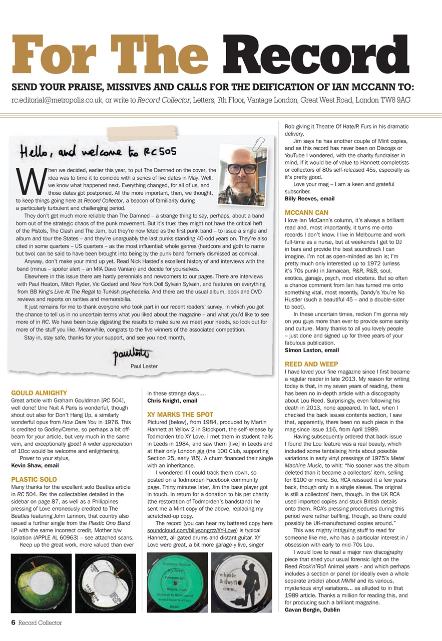 Record Collector Preview Pages