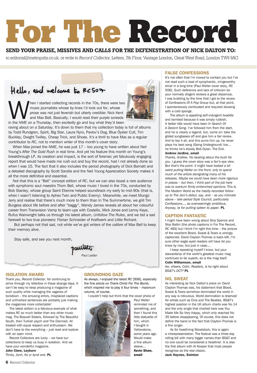 Record Collector Preview Pages