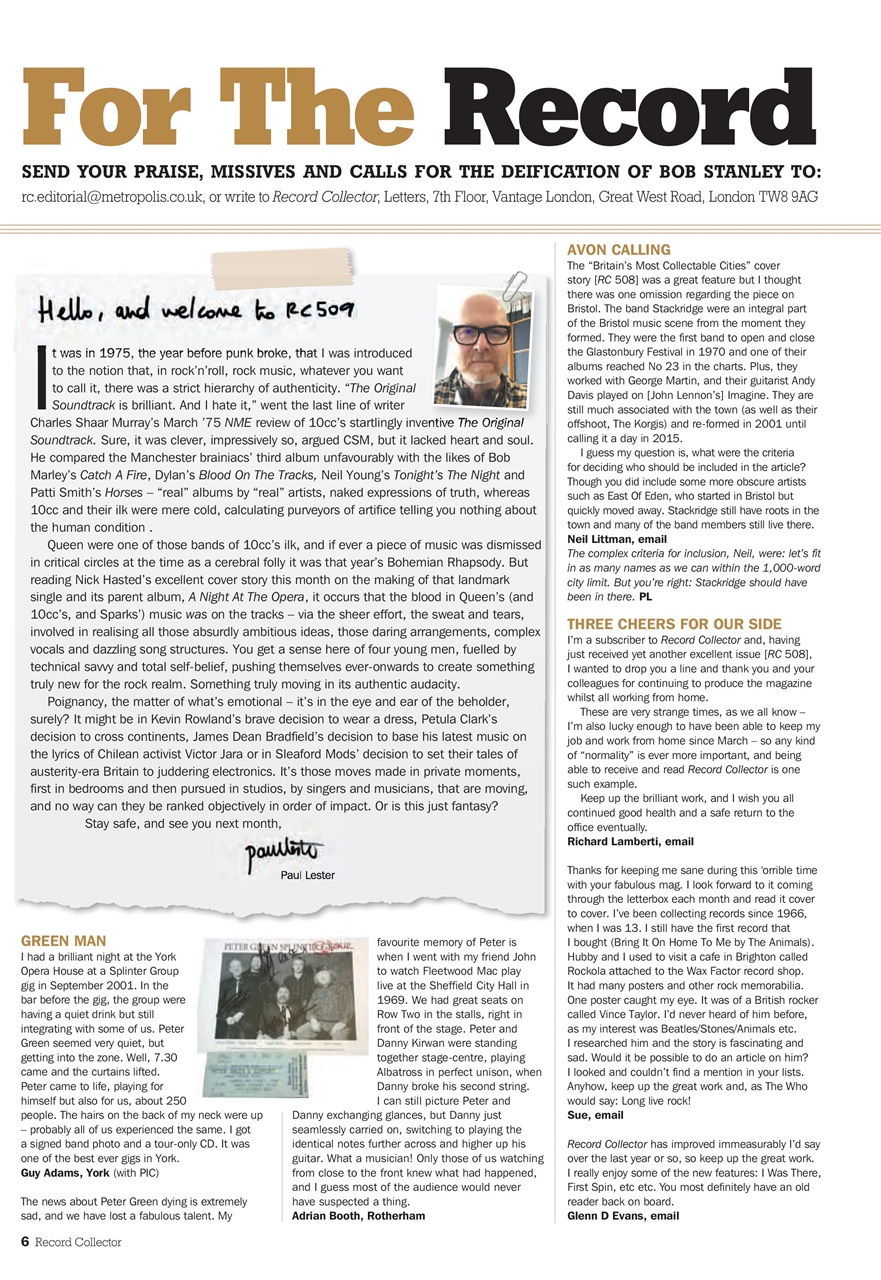 Record Collector Preview Pages