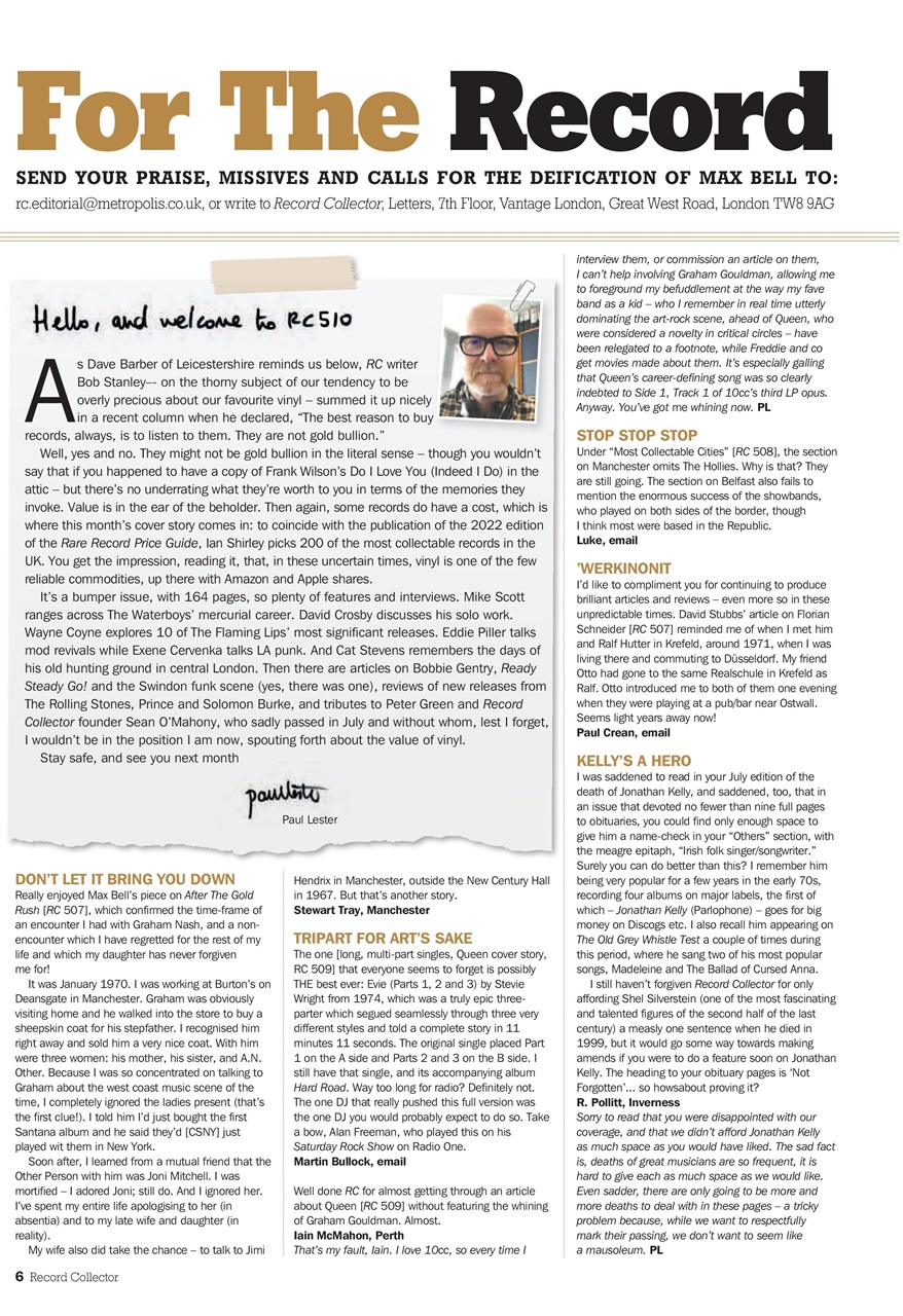 Record Collector Preview Pages