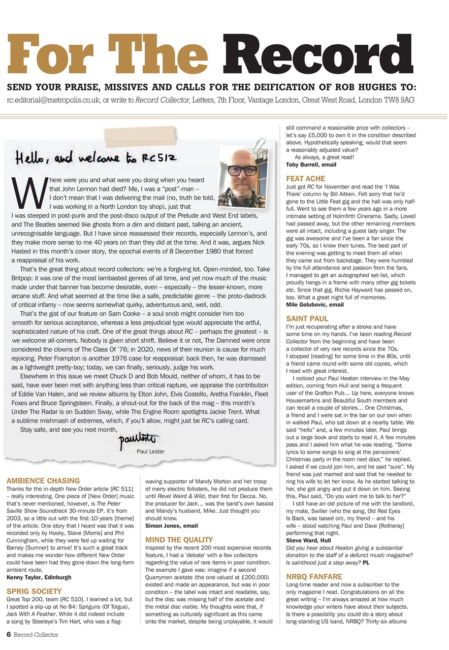 Record Collector Preview Pages