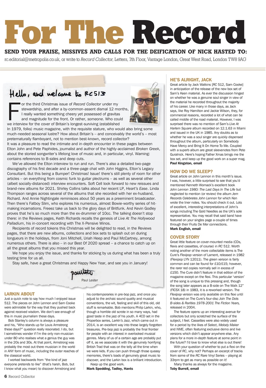 Record Collector Preview Pages