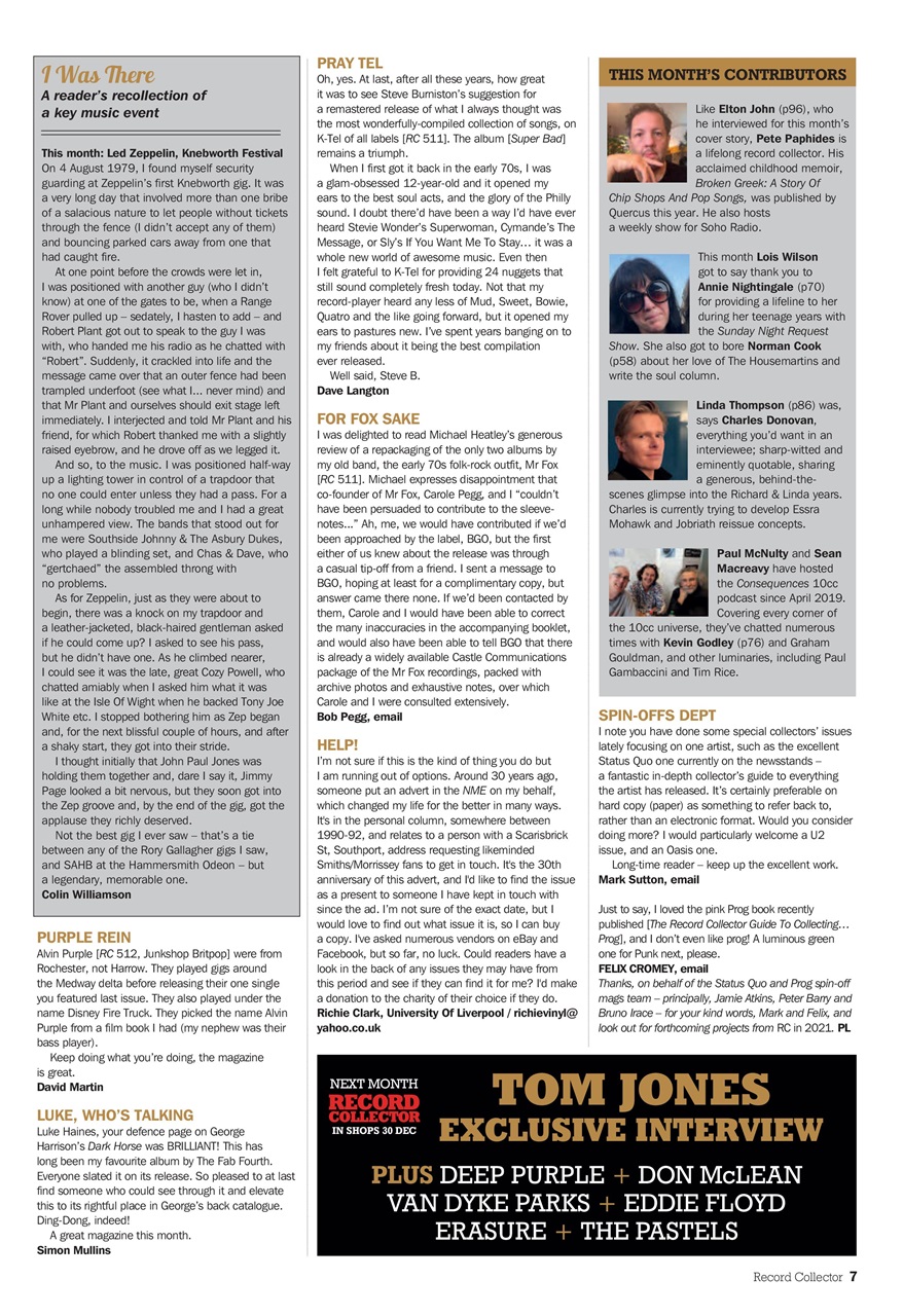 Record Collector Preview Pages