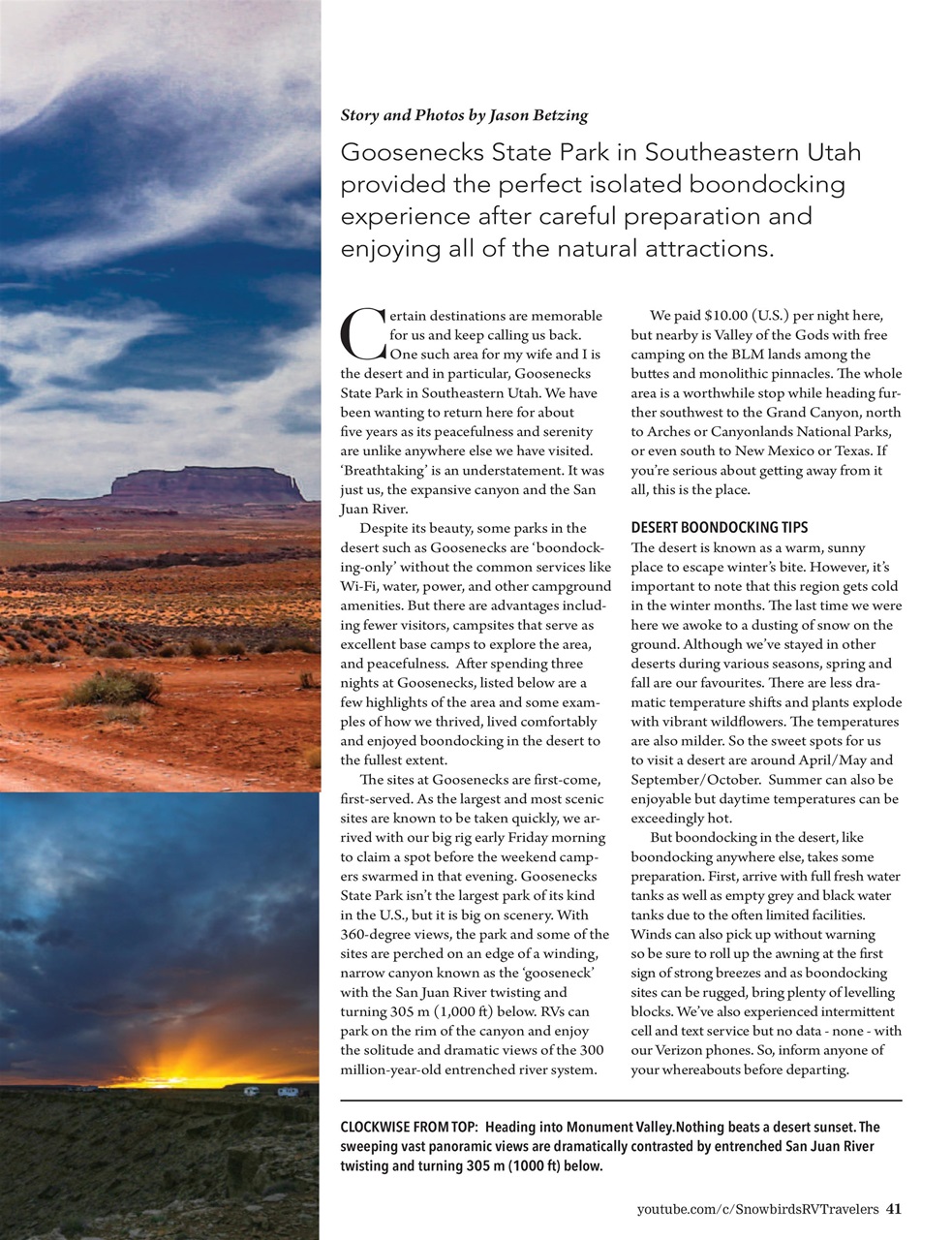 Snowbirds & RV Travelers Preview Pages