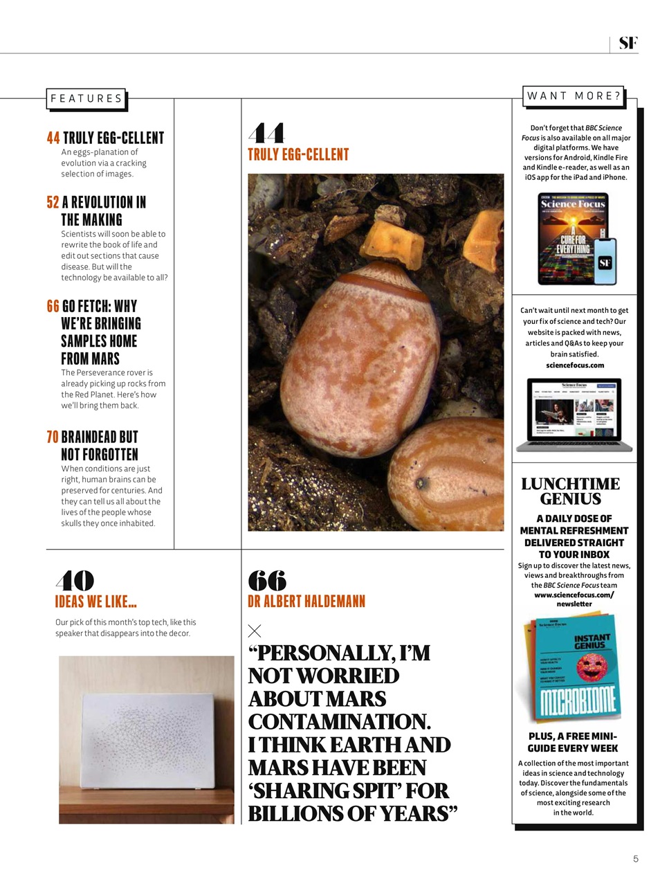 BBC Science Focus Magazine Preview Pages