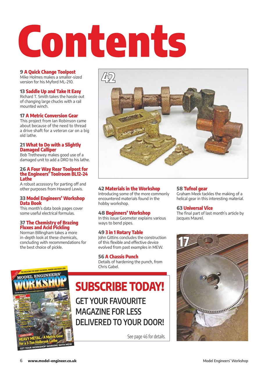 Model Engineer & Workshop Magazine Preview Pages