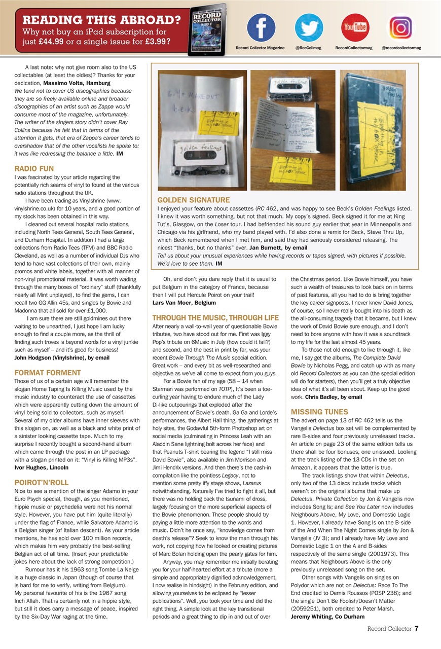 Record Collector Preview Pages