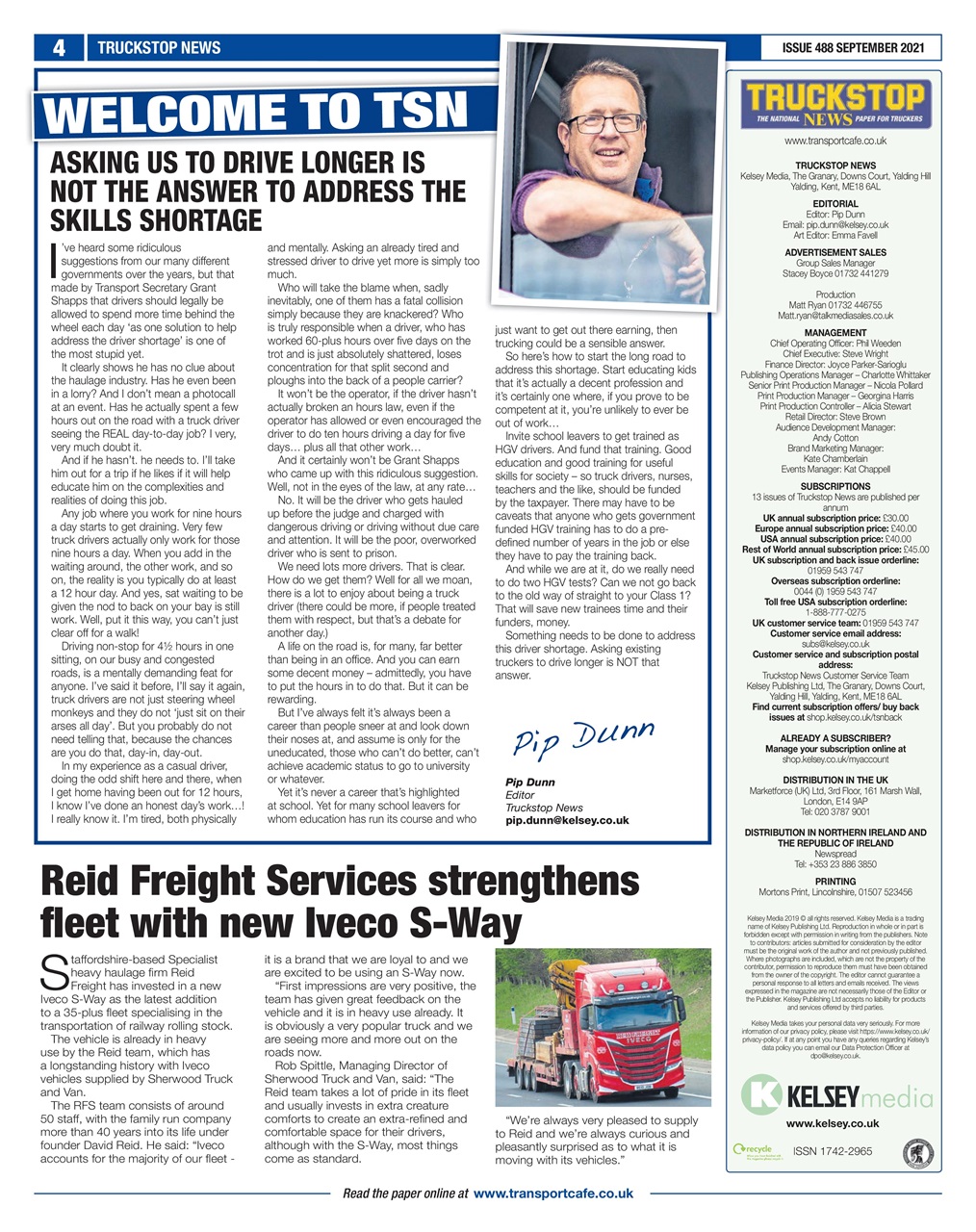 Truckstop News Preview Pages
