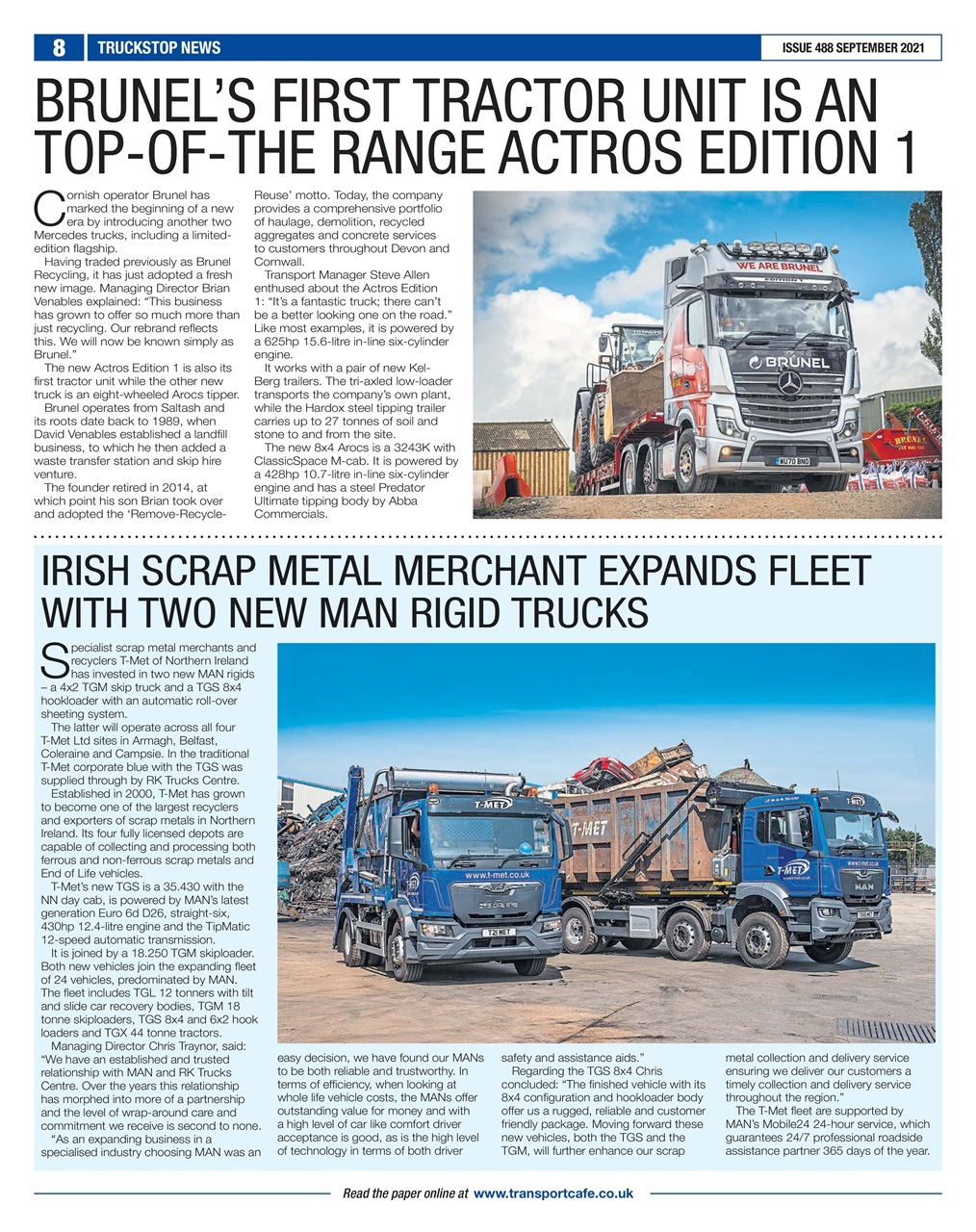 Truckstop News Preview Pages