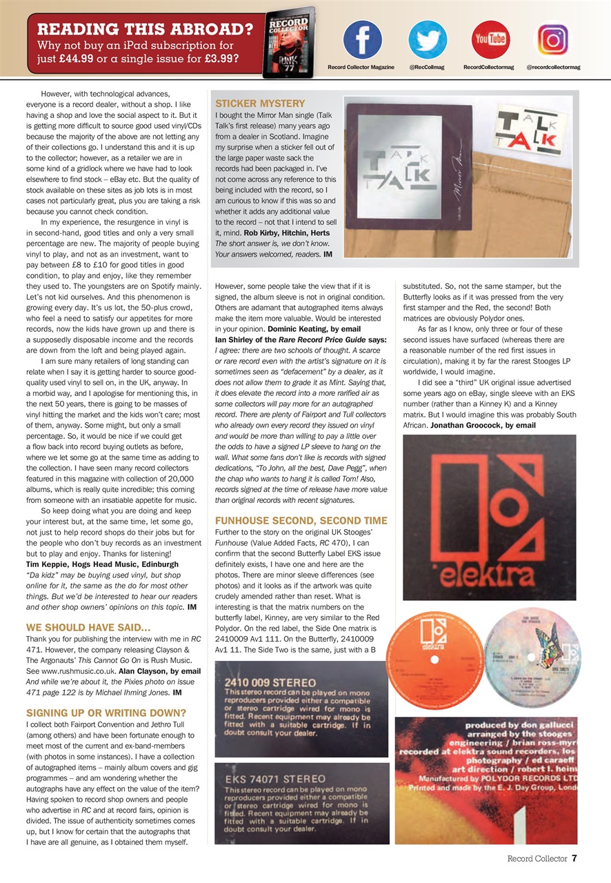 Record Collector Preview Pages