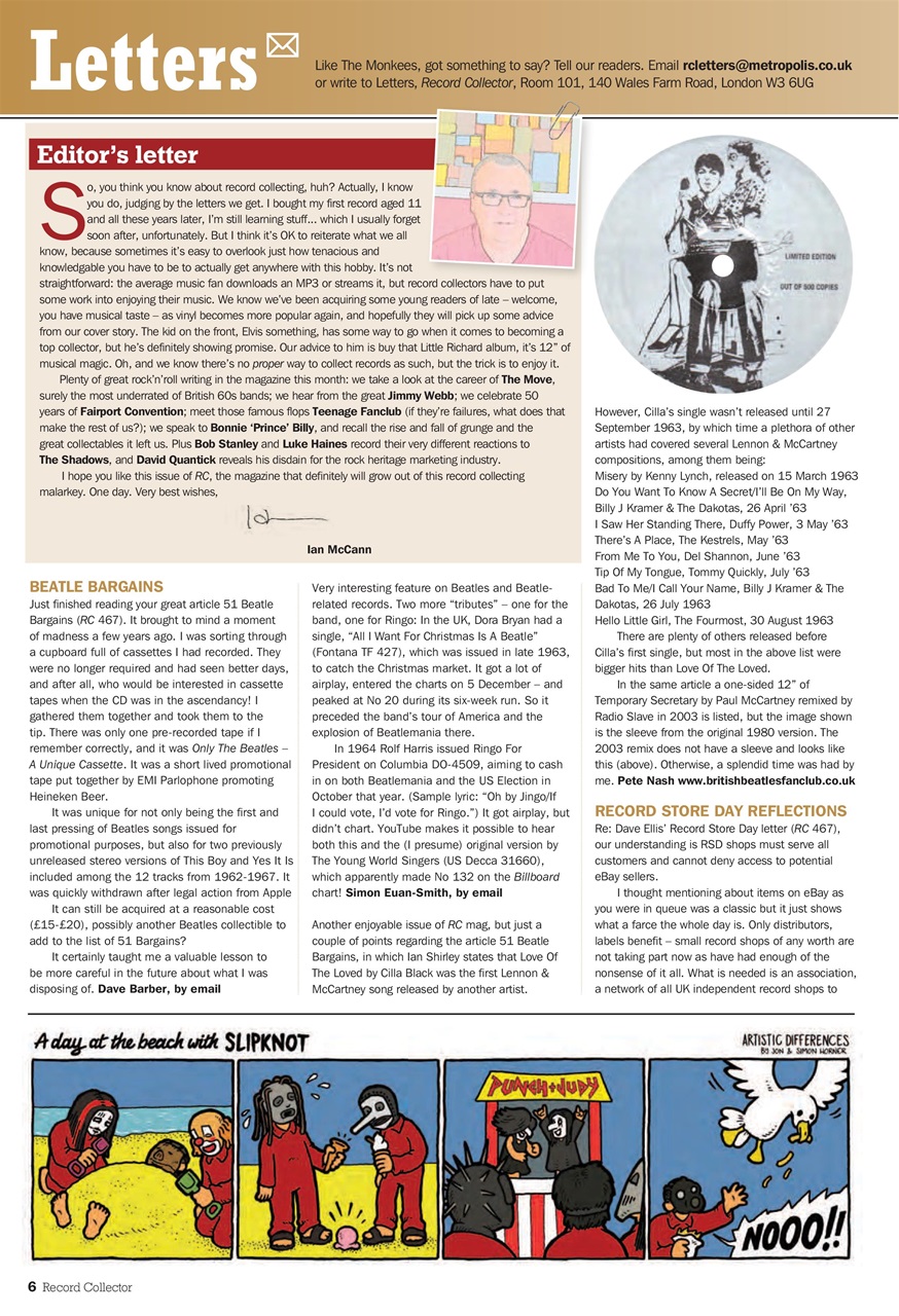 Record Collector Preview Pages