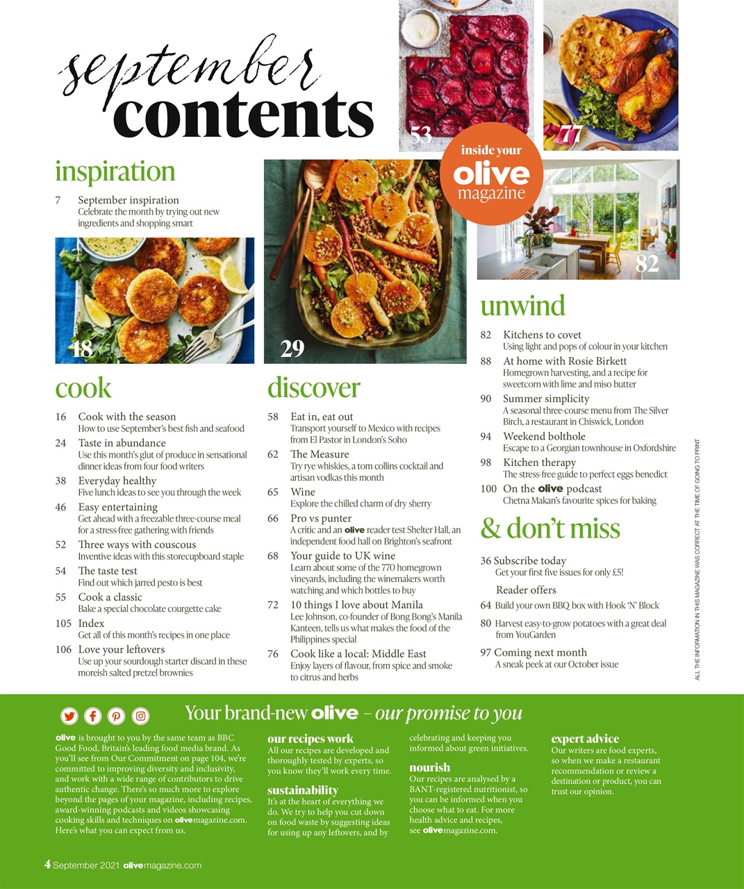 Olive Magazine Preview Pages