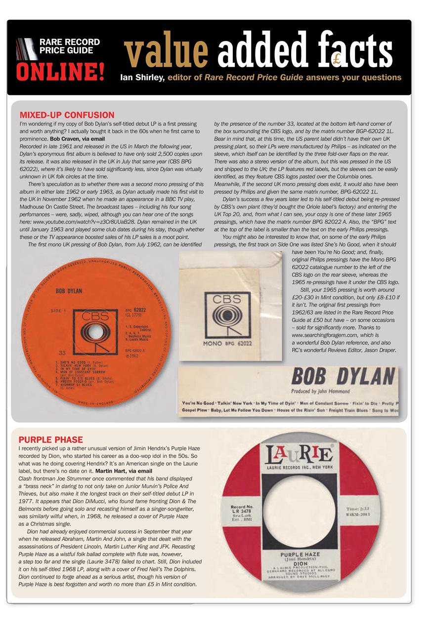 Record Collector Preview Pages