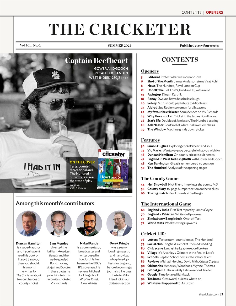 The Cricketer Magazine Preview Pages