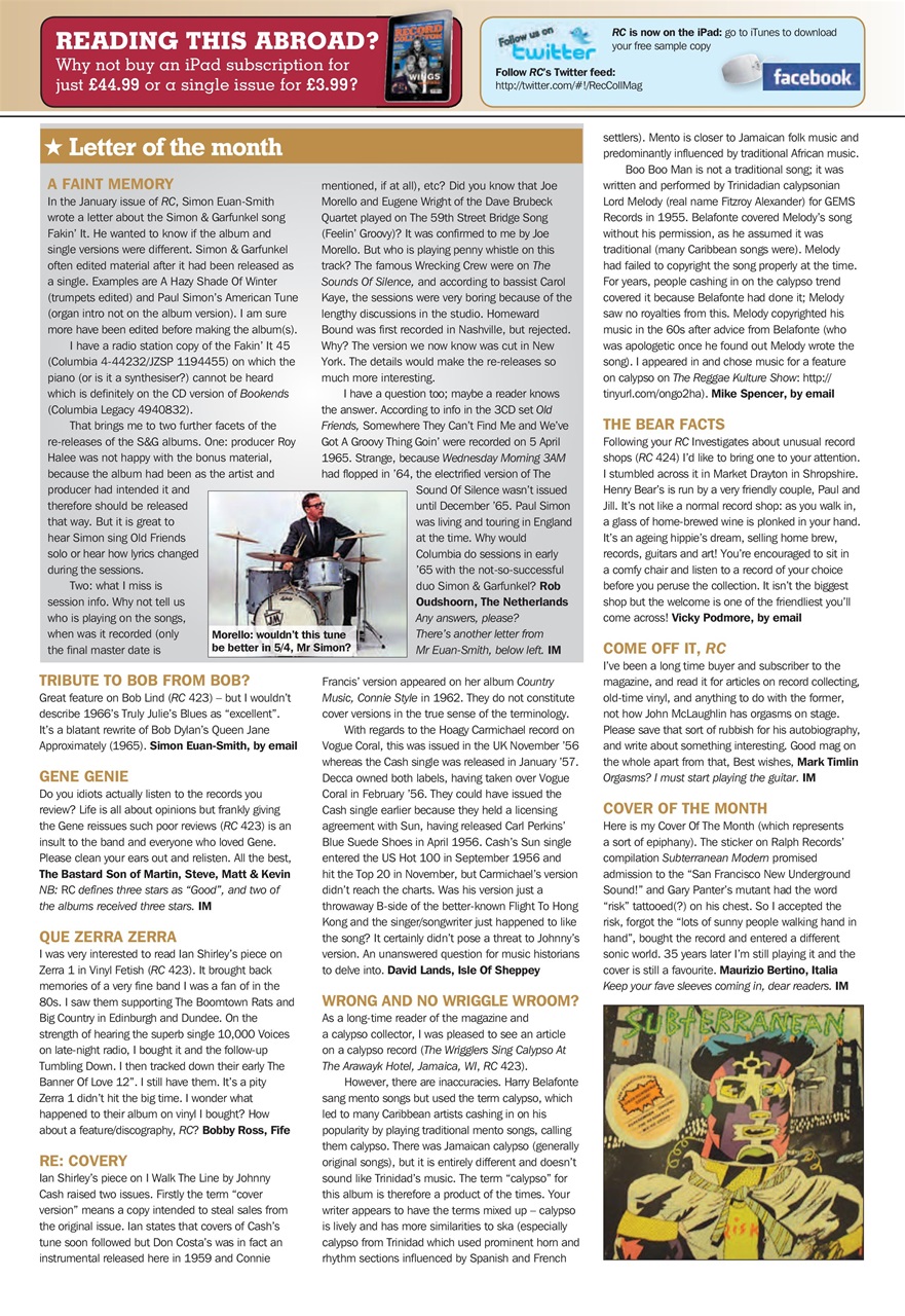 Record Collector Preview Pages