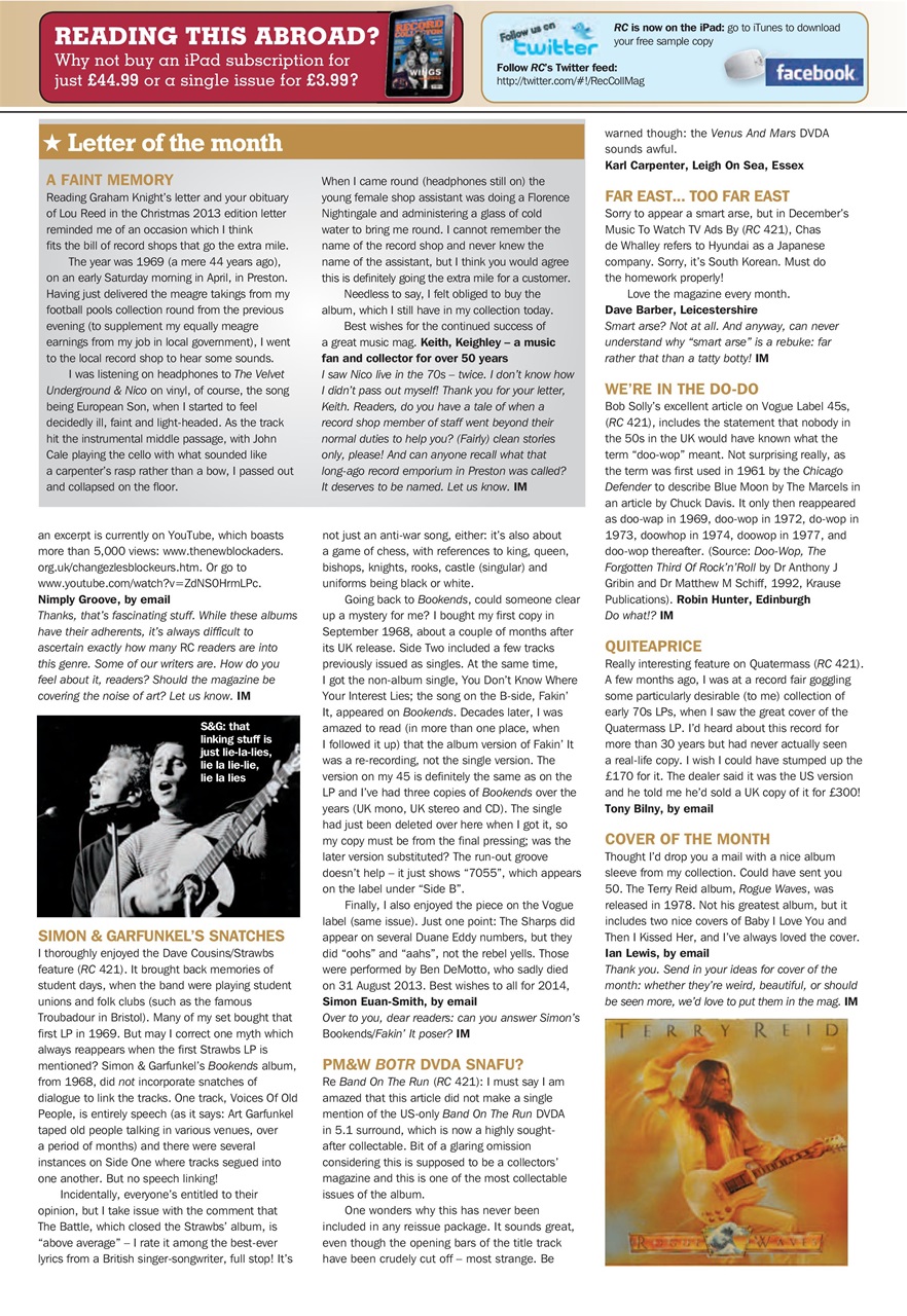 Record Collector Preview Pages