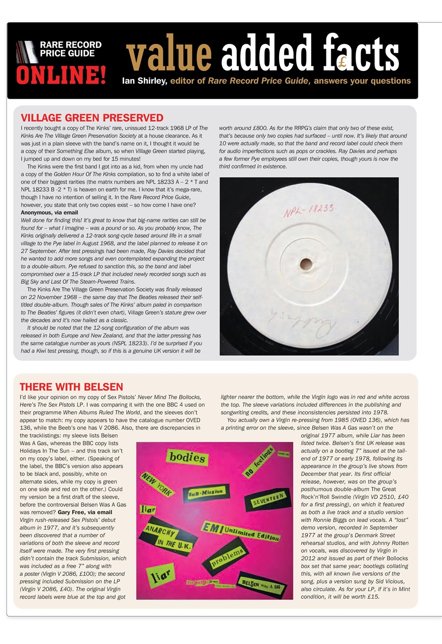 Record Collector Preview Pages