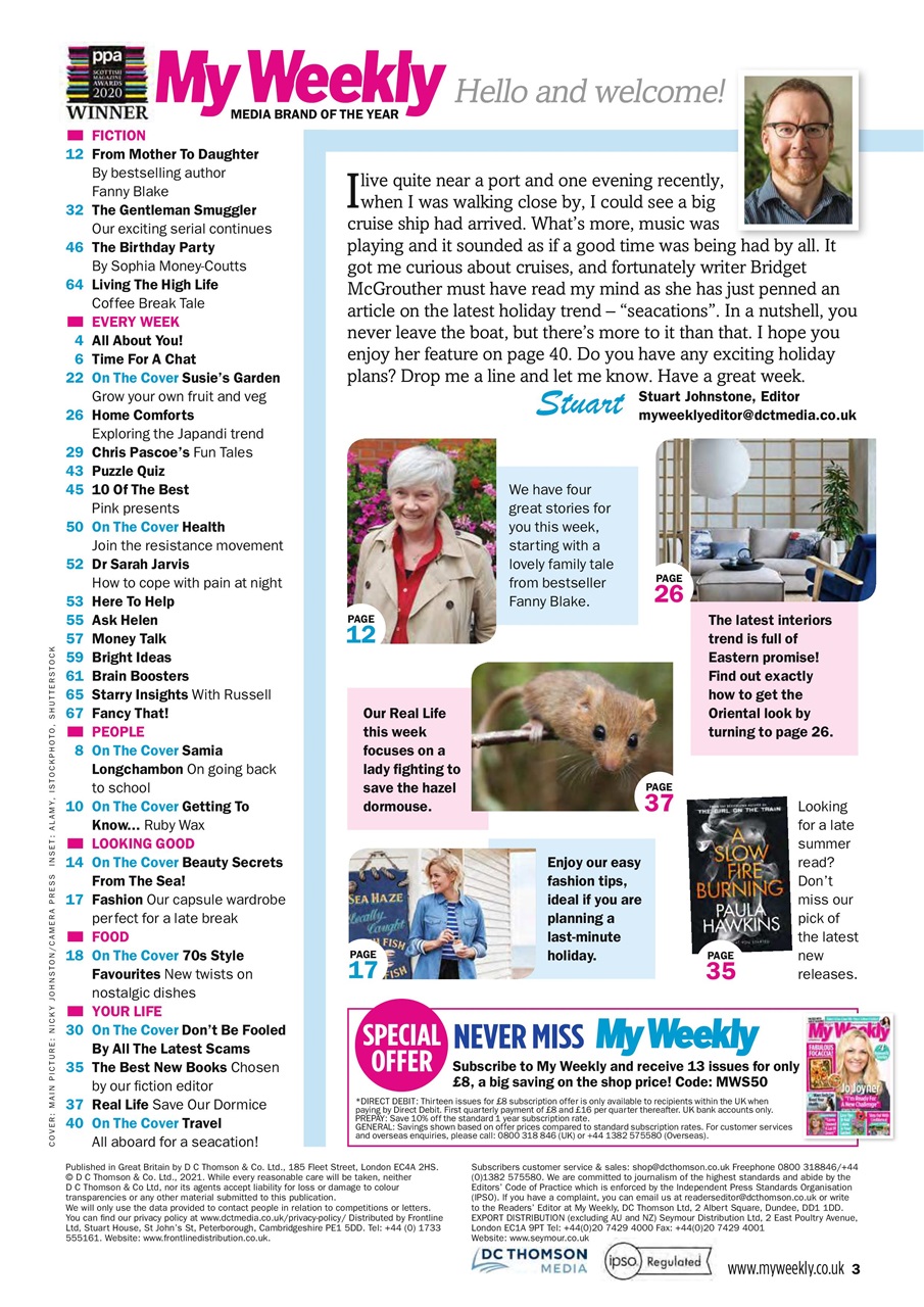 My Weekly Preview Pages