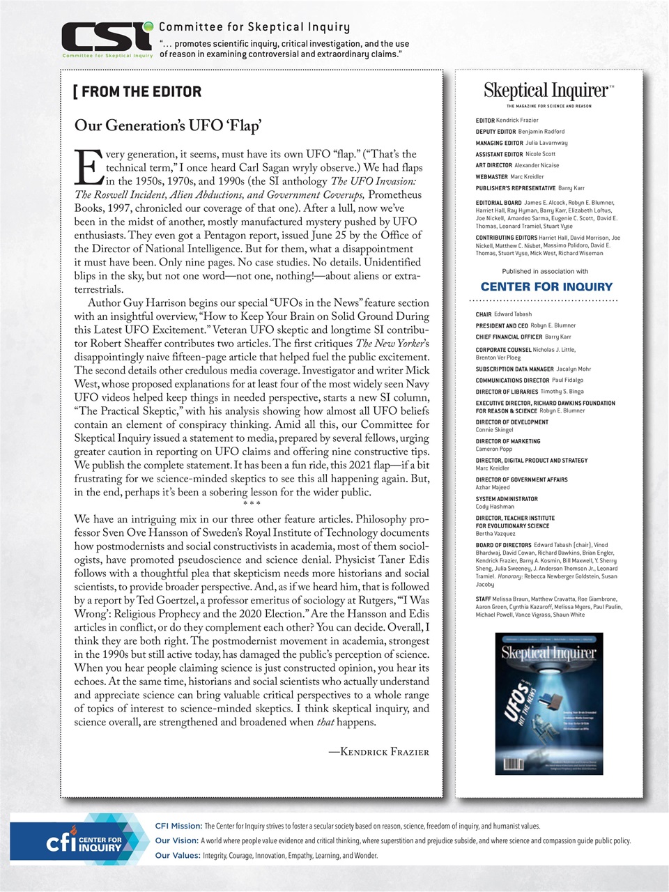 Skeptical Inquirer Preview Pages