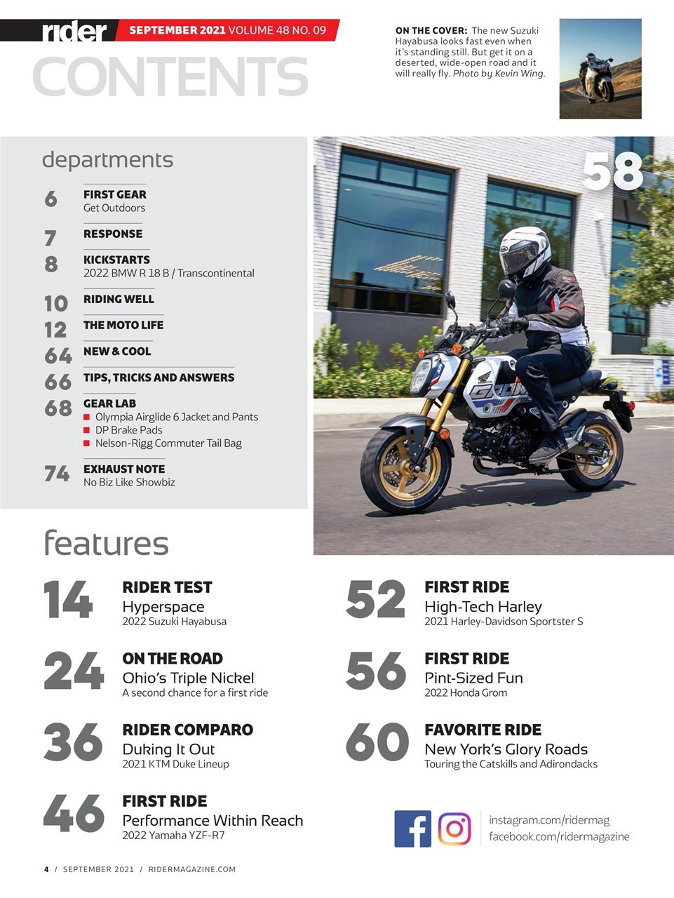 Rider Magazine Preview Pages