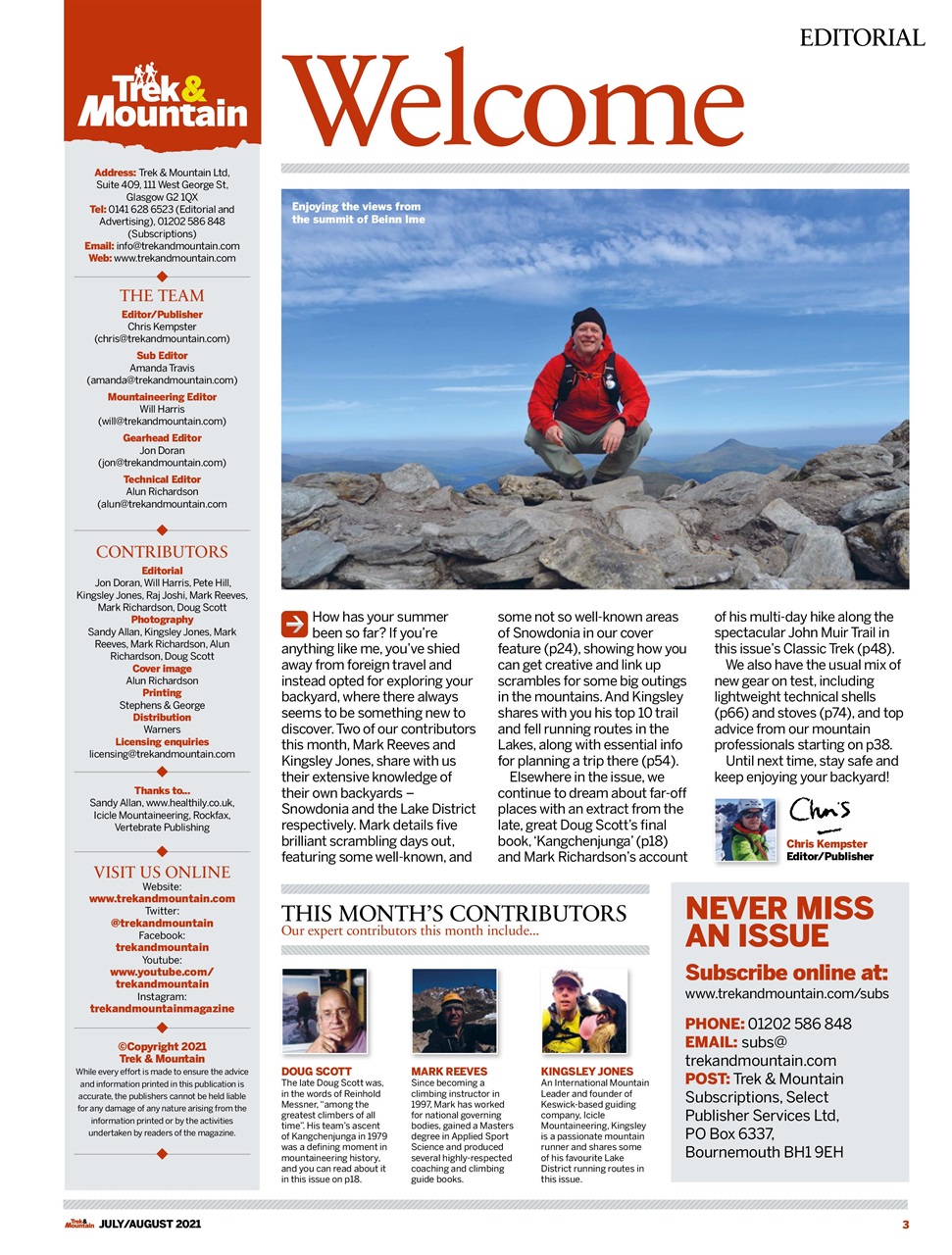 Trek & Mountain Magazine Preview Pages