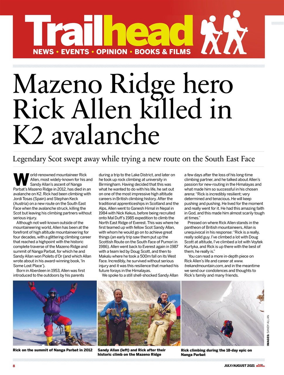 Trek & Mountain Magazine Preview Pages