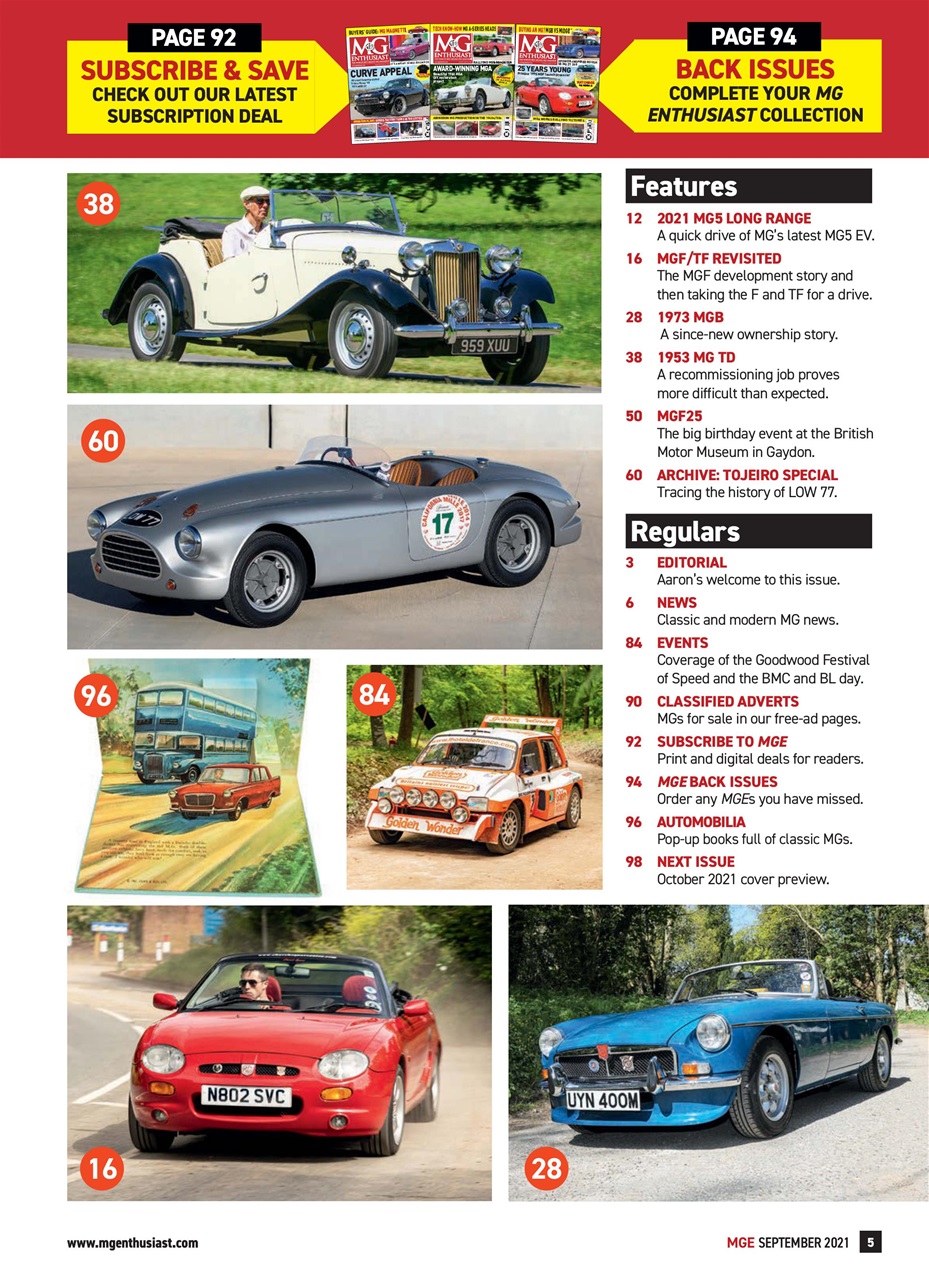 MG Enthusiast Preview Pages