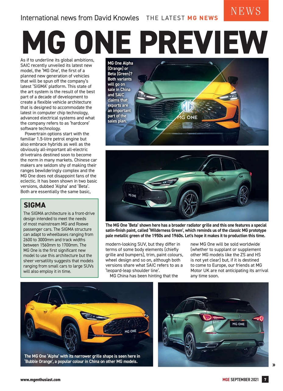 MG Enthusiast Preview Pages