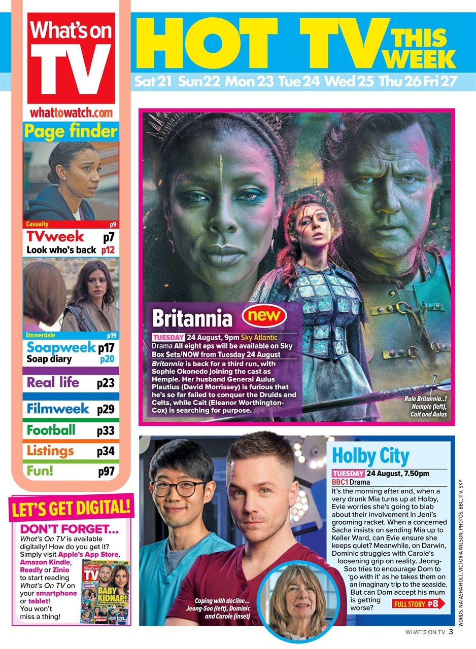 What's on TV Preview Pages