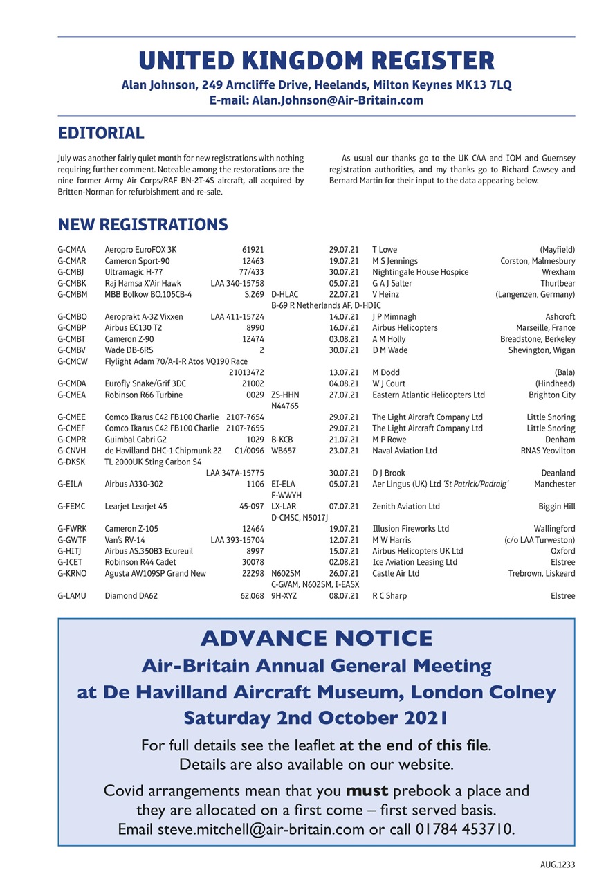 Air Britain News Preview Pages
