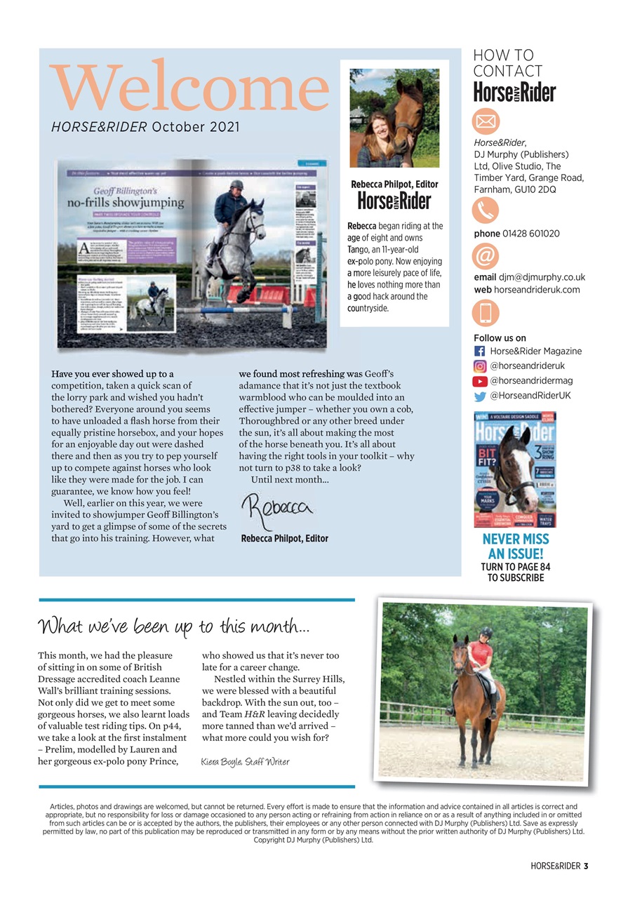 Horse&Rider Magazine - UK equestrian magazine for Horse and Rider Preview Pages