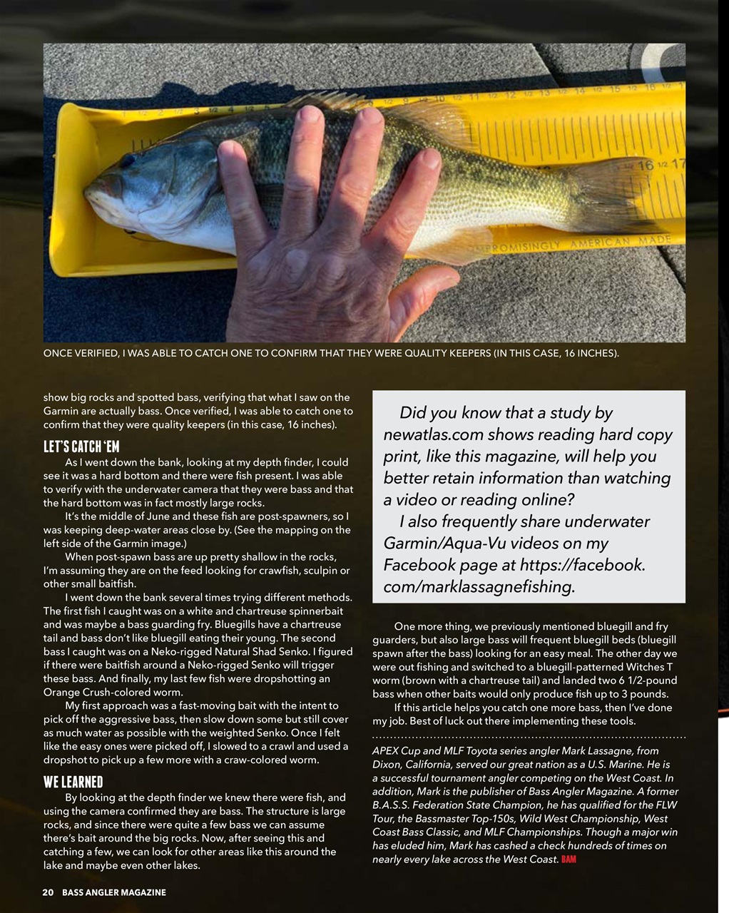 BASS ANGLER MAGAZINE Preview Pages