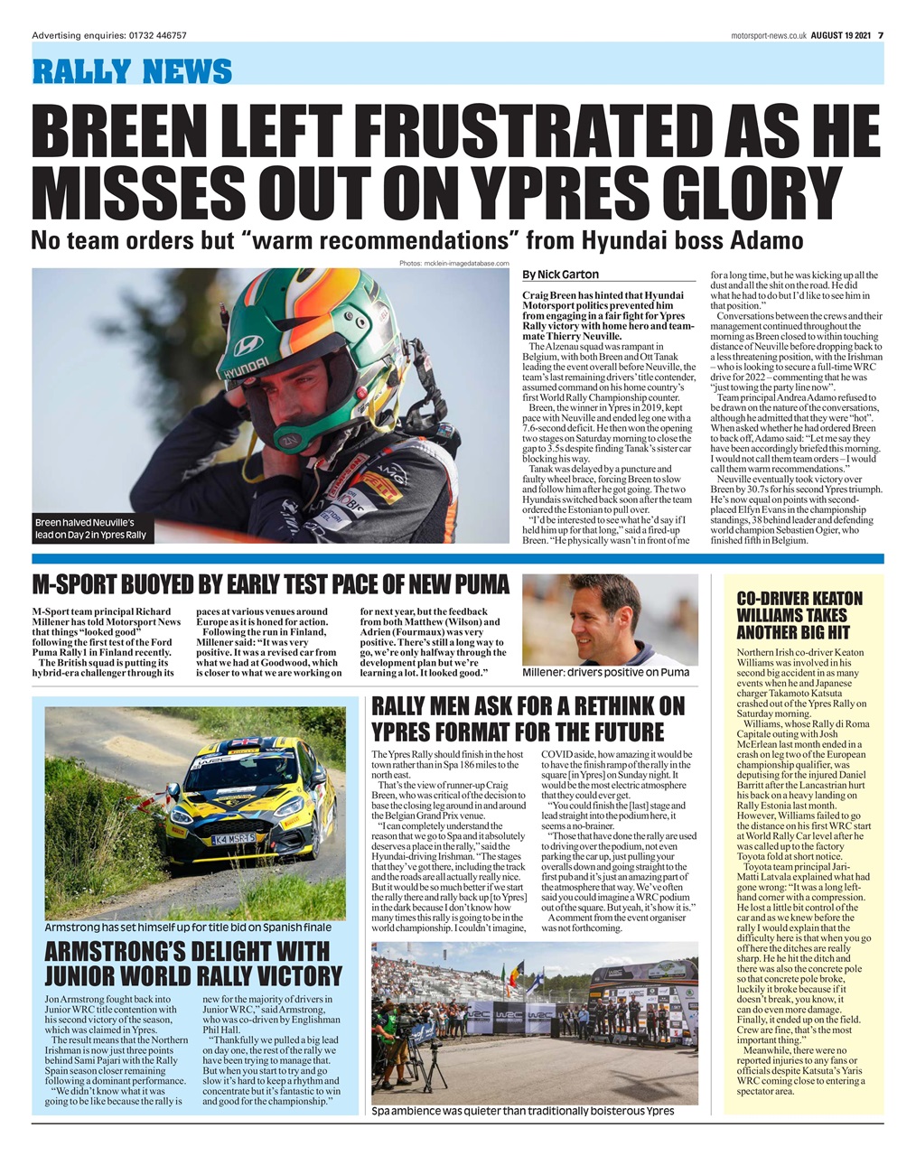 Motorsport News Preview Pages