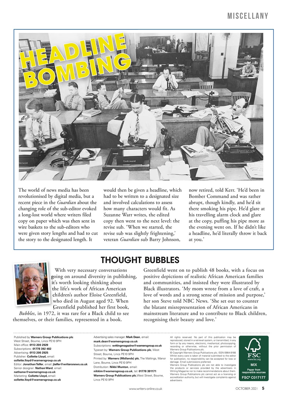 Writing Magazine Preview Pages