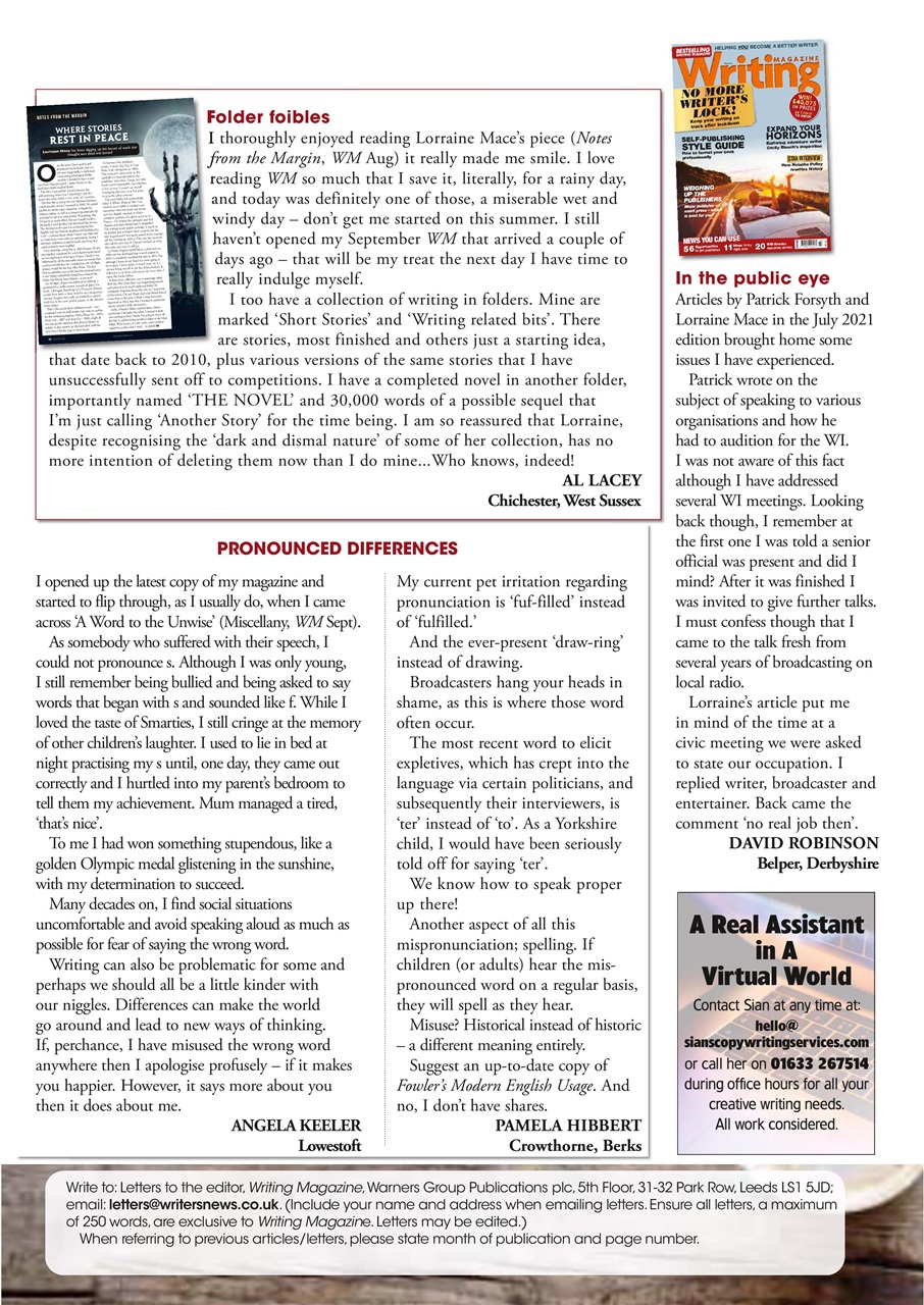 Writing Magazine Preview Pages