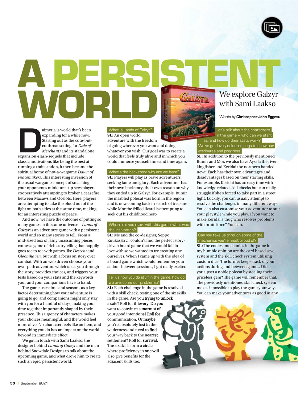 Tabletop Gaming Preview Pages