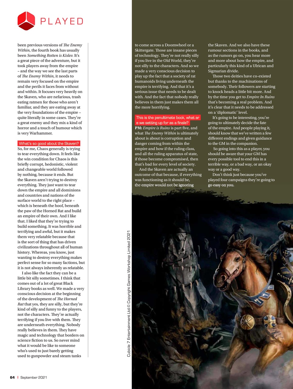 Tabletop Gaming Preview Pages