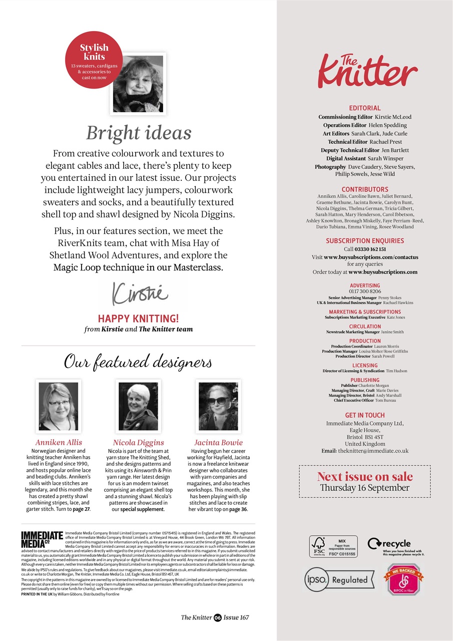 The Knitter Preview Pages