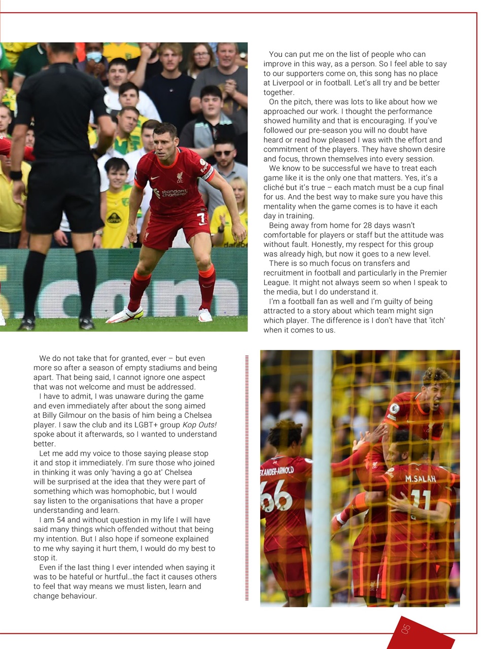 Liverpool FC Programmes Preview Pages