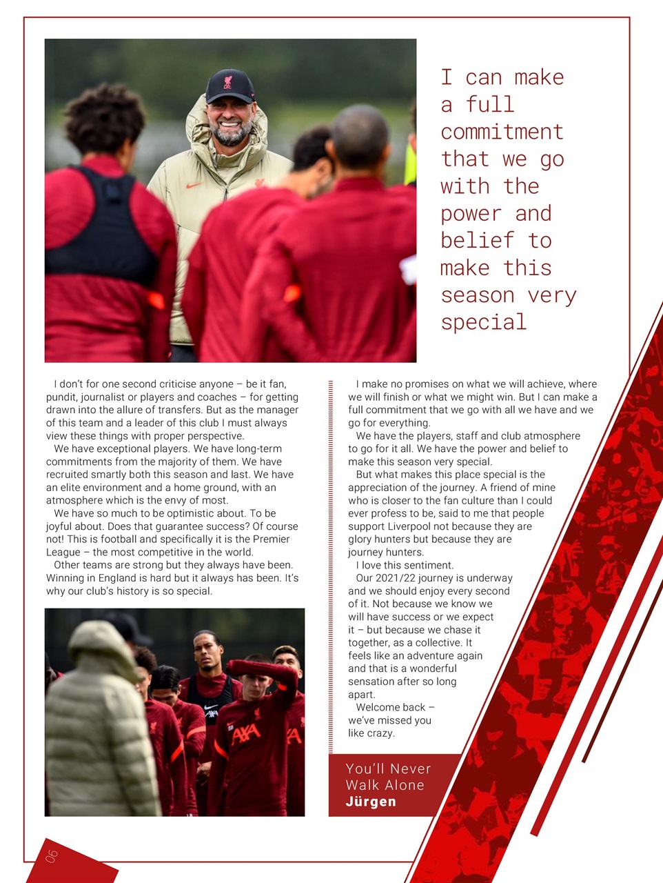 Liverpool FC Programmes Preview Pages