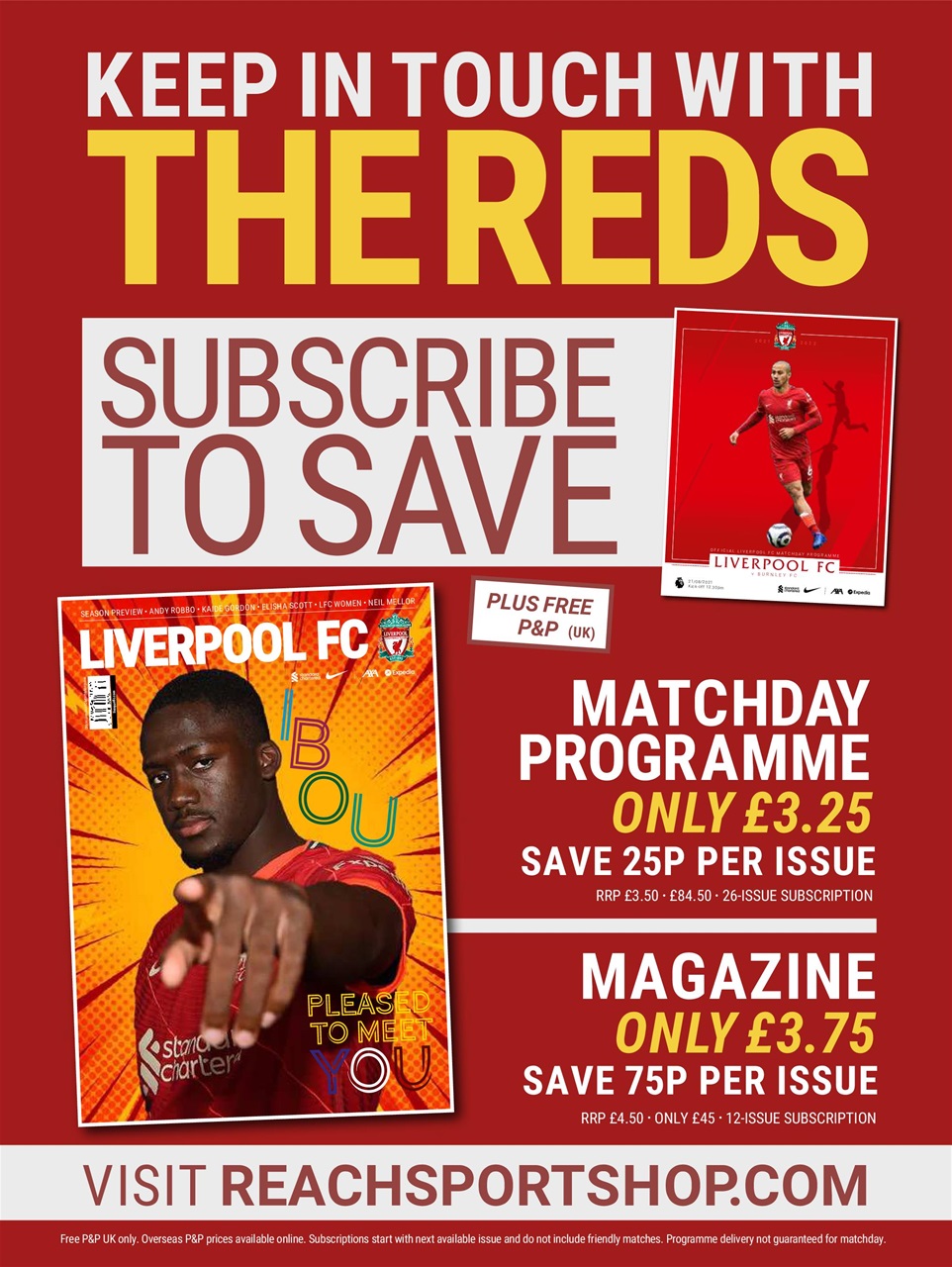Liverpool FC Programmes Preview Pages