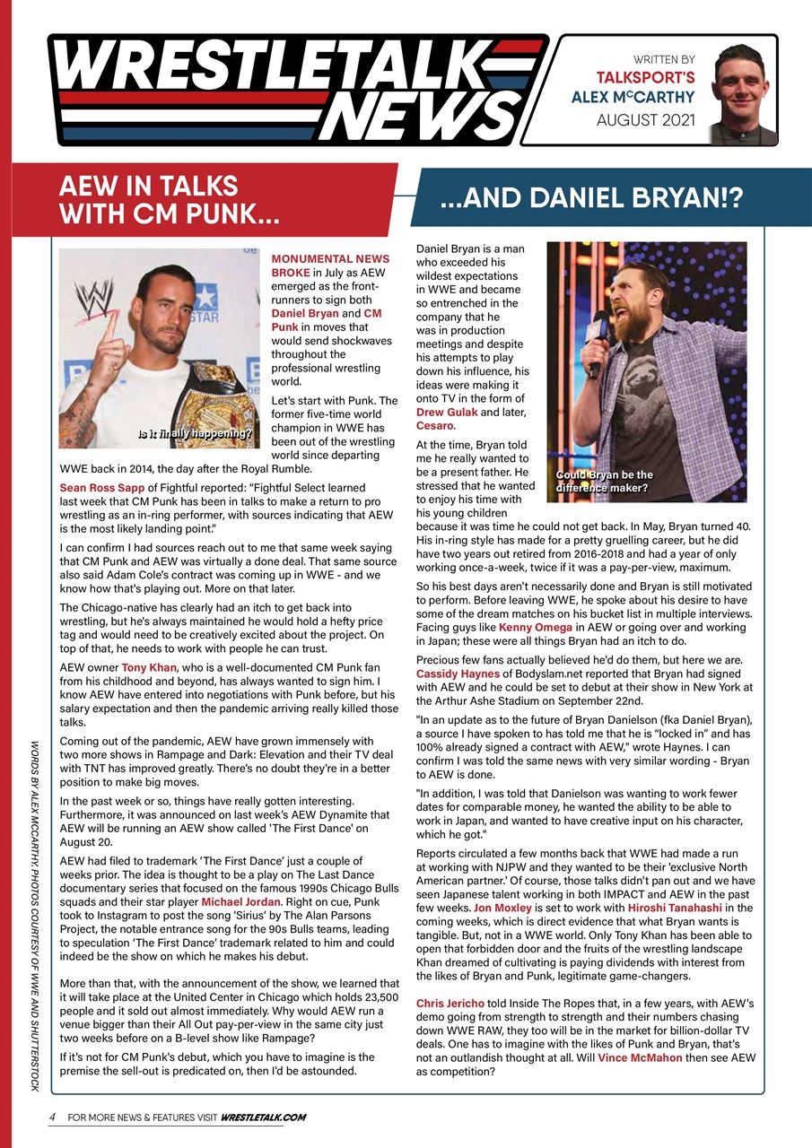 Wrestletalk Magazine Preview Pages