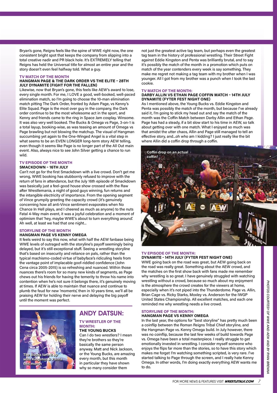Wrestletalk Magazine Preview Pages
